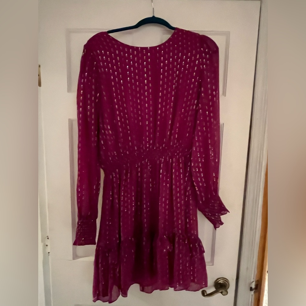 Pink and gold silk Lilly Pulitzer dress.